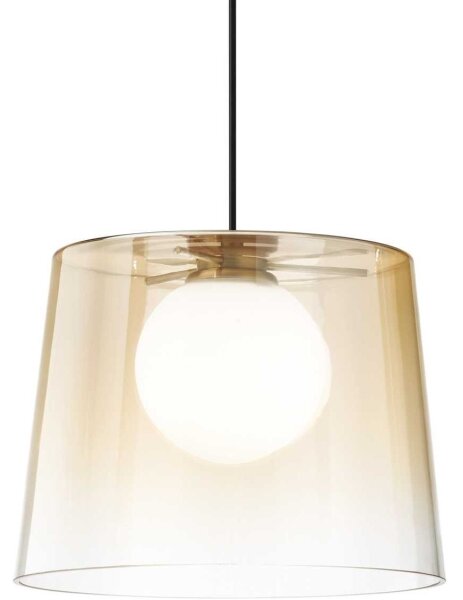 Ideal Lux - Lampadario LED a sospensione con filo FADE 1xG9/3W/230V diametro 27,3 cm oro/fumé