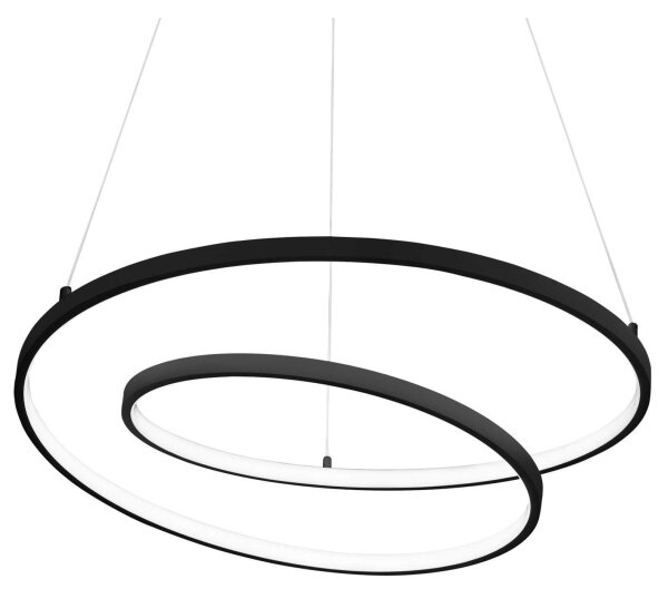 Ideal Lux - Lampadario LED a sospensione con filo OZ LED/52W/230V diametro 80 cm CRI 90 nero