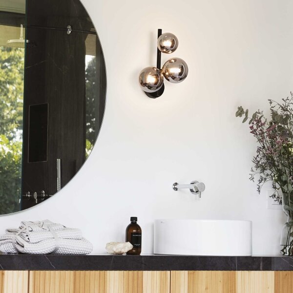 Ideal Lux - Lampada da parete LED PERLAGE 3xG9/3W/230V nero/fumé