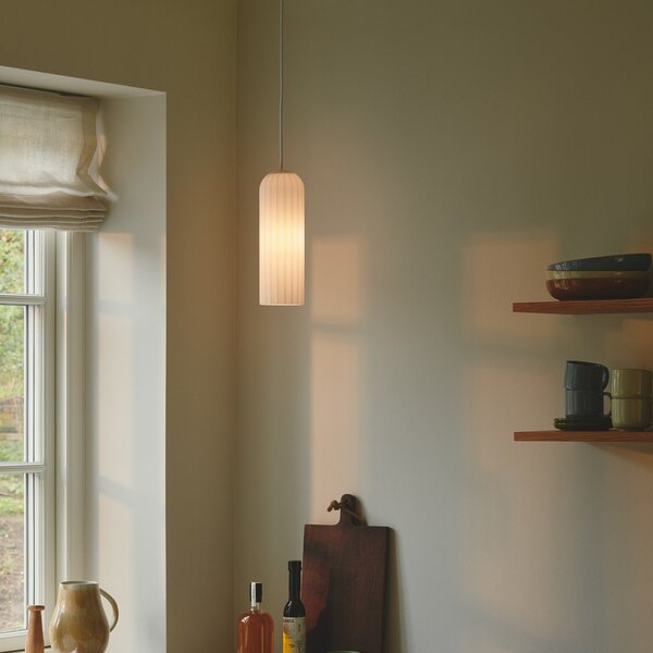 Lampada a sospensione Nordlux, Miella, dimmerabile, Bianco, Sala da pranzo, Vetro