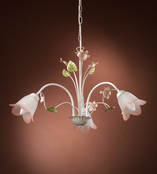 ONLI - Lampadario a sospensione con catena BOTTON DORO 3xE14/6W/230V