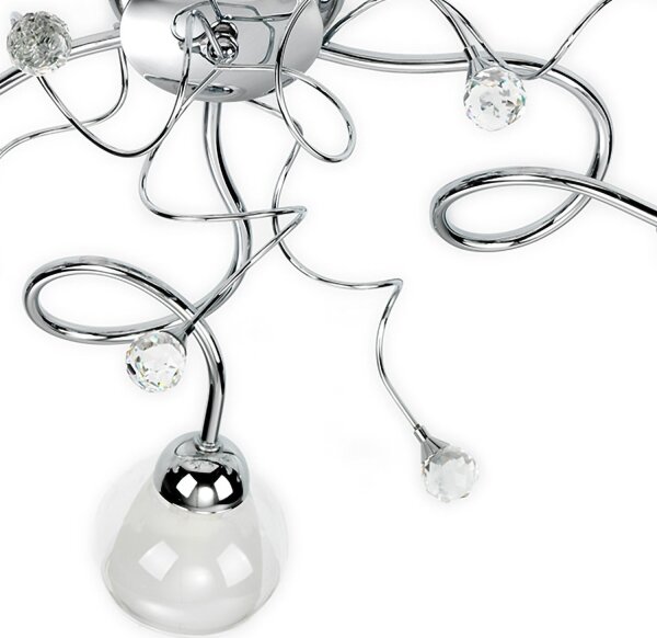 ONLI - Lampadario a plafone WENDY 5xE14/6W/230V cromo lucido