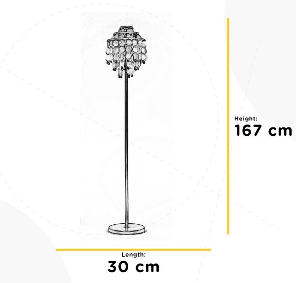 ONLI - Lampada con piedistallo RUBEN 2xE27/22W/230V