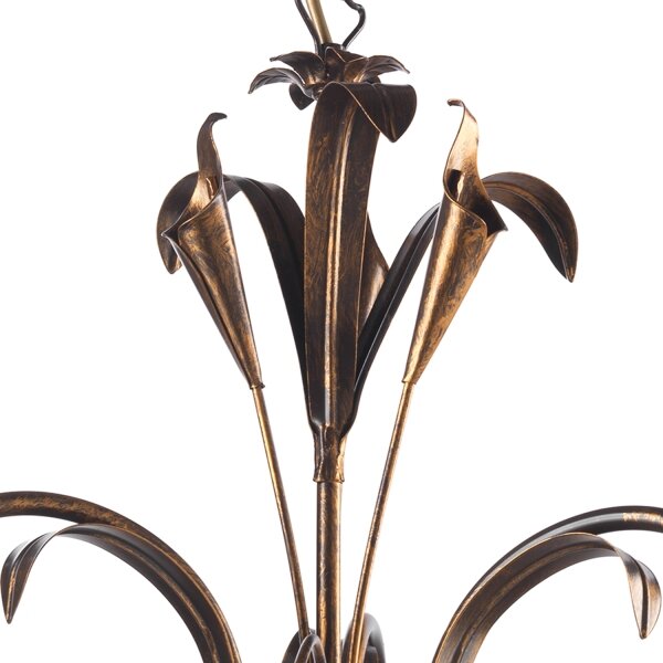 ONLI - Lampadario a sospensione con catena LUCREZIA 3xE14/6W/230V bronzo