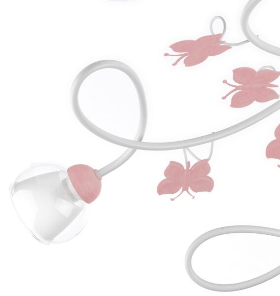 ONLI - Lampadario a plafone per bambini BUTTERFLY 5xE14/6W/230V