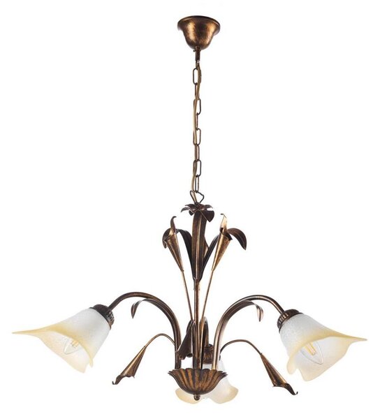 ONLI - Lampadario a sospensione con catena LUCREZIA 3xE14/6W/230V bronzo
