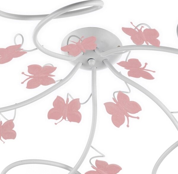 ONLI - Lampadario a plafone per bambini BUTTERFLY 5xE14/6W/230V
