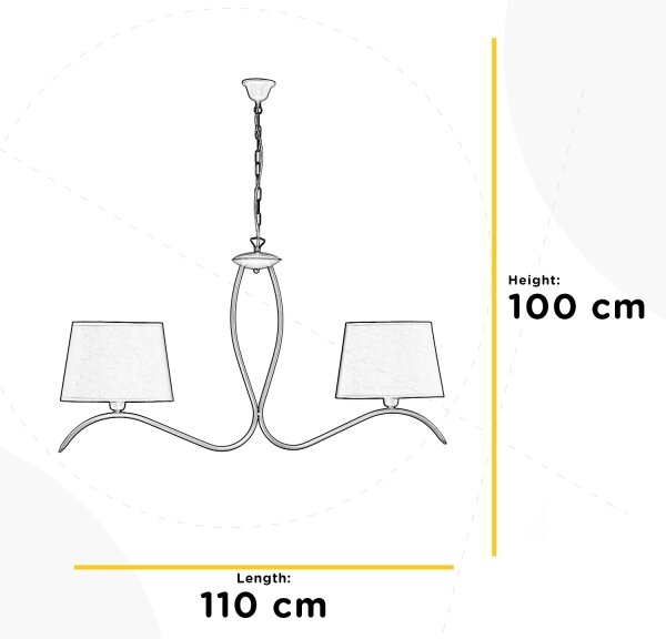 ONLI - Lampadario a sospensione con catena ZEN 2xE27/22W/230V