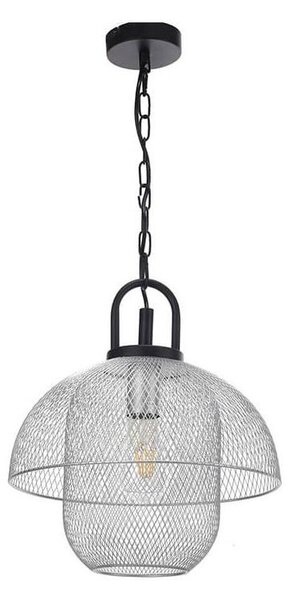 ONLI - Lampadario a sospensione con catena ZAIR 1xE27/22W/230V nero/argento