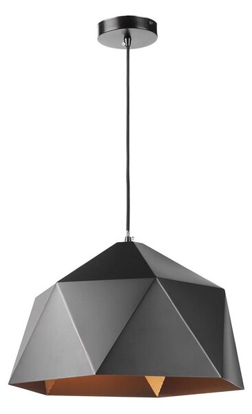 ONLI - Lampadario a sospensione con filo YONG 1xE27/22W/230V nero diametro 46 cm