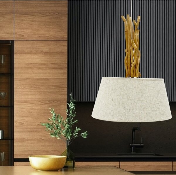 ONLI - Lampadario a sospensione con filo WOODY 1xE27/22W/230V