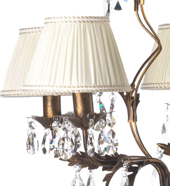 ONLI - Lampadario a sospensione con catena KAREN 5xE14/6W/230V bronzo