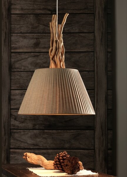 ONLI - Lampadario a sospensione con filo WOODY 1xE27/22W/230V