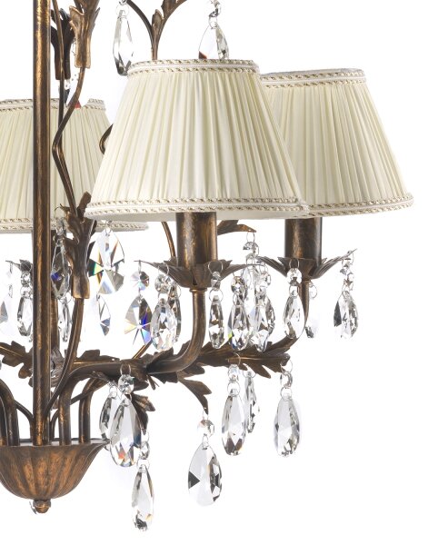ONLI - Lampadario a sospensione con catena KAREN 5xE14/6W/230V bronzo