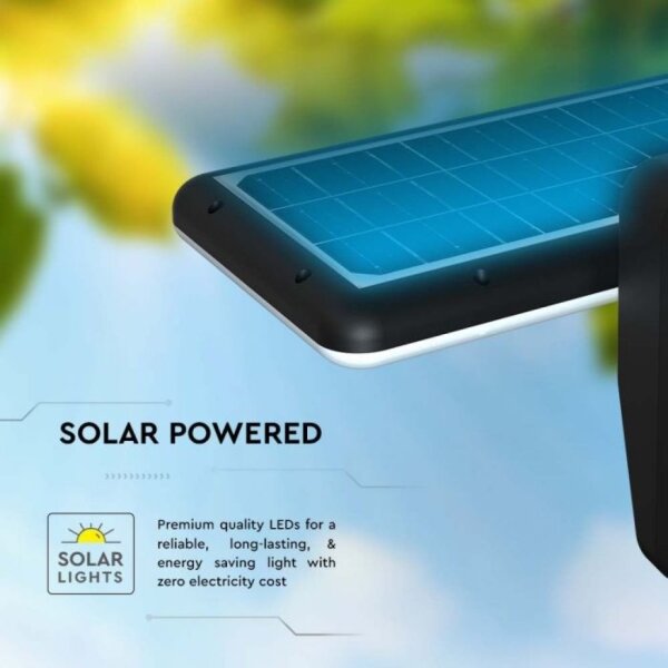 Lampada solare da parete LED con sensore 15W 3,2V 4000K/6000K IP65 nera