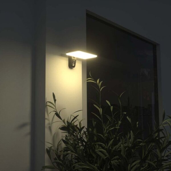 Lampada solare da parete LED con sensore 15W 3,2V 4000K/6000K IP65 nera