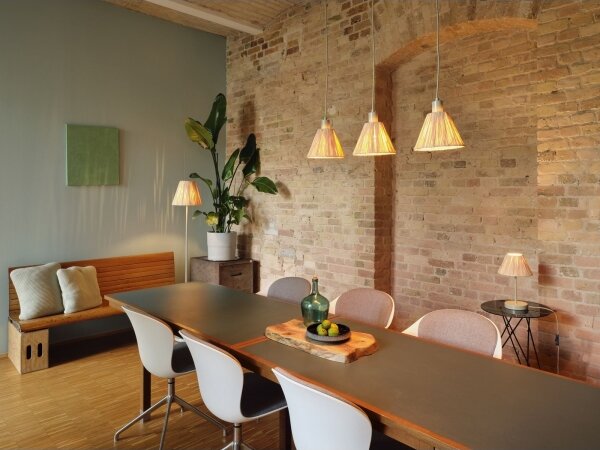 Ledvance - Lampada con piedistallo DECOR RAFFIA 1xE27/15W/230V bastone di rafia