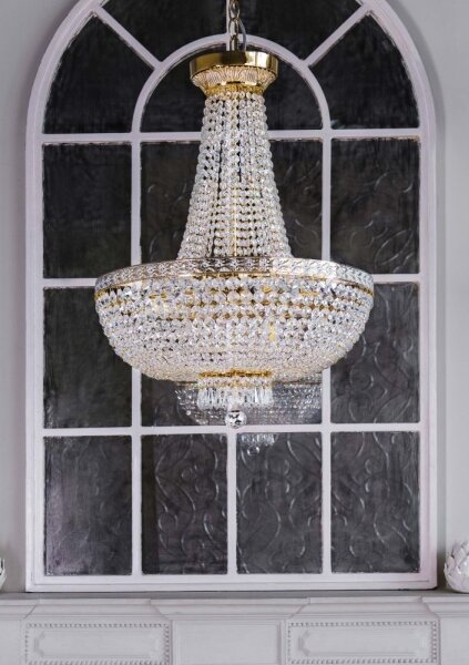 Maytoni DIA750-TT50-WG - Lampadario a sospensione con catena BELLA 8xE14/60W/230V