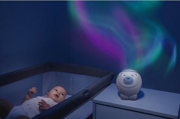 Chicco - Proiettore per bambini 2in1 POLAR BEAR 3xAA blu