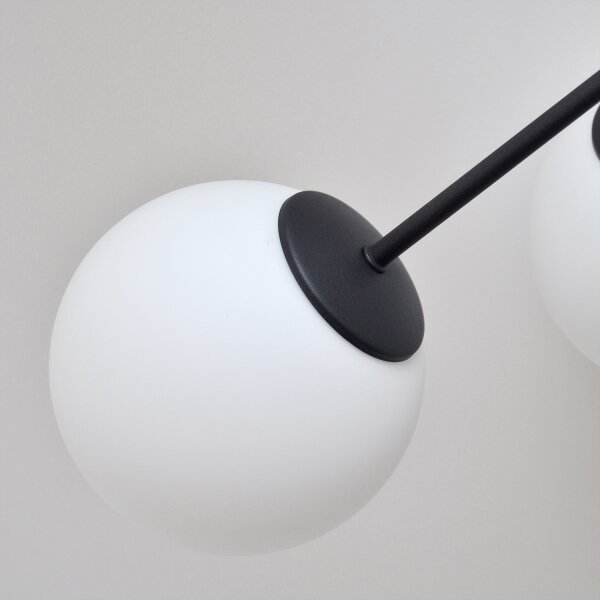 Lampadario a plafone MOON 6xE27/15W/230V nero