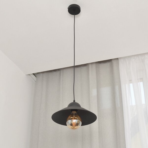 Lampadario a sospensione con filo SORAPIS 1xE27/15W/230V nero