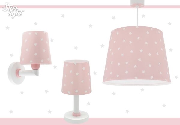 Dalber 82211S - Lampada per bambini STAR LIGHT 1xE14/40W/230V rosa