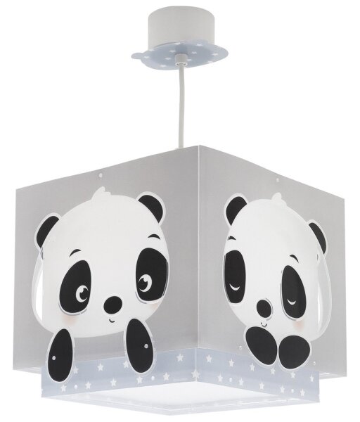 Dalber 63162T - Lampadario per bambini PANDA 1xE27/60W/230V blu