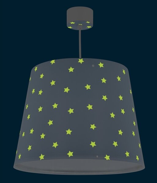 Dalber 82212T - Lampadario per bambini STAR LIGHT 1xE27/60W/230V blu