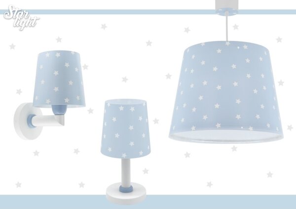 Dalber 82212T - Lampadario per bambini STAR LIGHT 1xE27/60W/230V blu