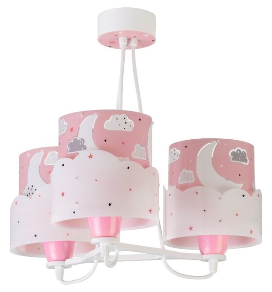 Dalber 61237S - Lampadario per bambini MOON 3xE27/60W/230V