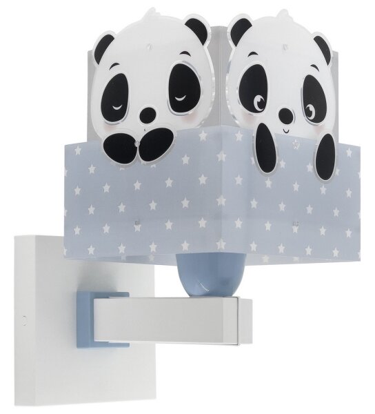 Dalber 63169T - Applique per bambini PANDA 1xE27/60W/230V blu