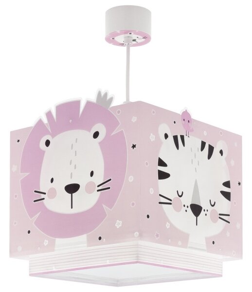 Dalber 63112S - Lampadario per bambini JUNGLE 1xE27/15W/230V rosa