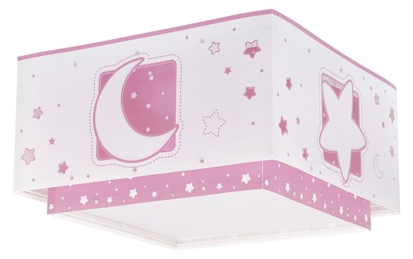 Dalber 63236S - Plafoniera per bambini MOONLIGHT 2xE27/60W/230V rosa