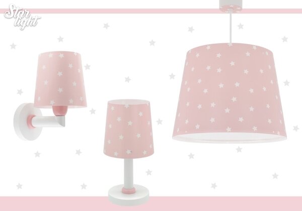 Dalber 82219S - Applique per bambini STAR LIGHT 1xE27/60W/230V rosa