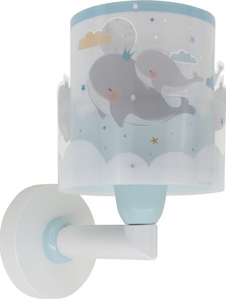 Dalber 61179T - Applique per bambini WHALE DREAMS 1xE27/15W/230V blu