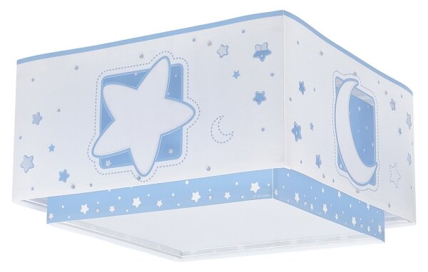 Dalber 63236T - Plafoniera per bambini MOONLIGHT 2xE27/60W/230V blu
