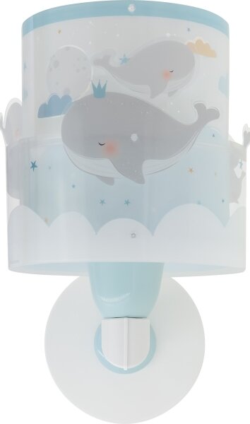 Dalber 61179T - Applique per bambini WHALE DREAMS 1xE27/15W/230V blu