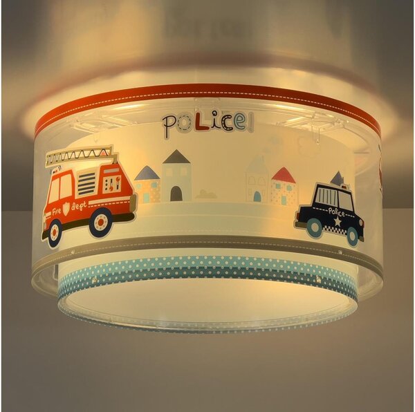 Dalber 60616 - Plafoniera per bambini POLICE 2xE27/60W/230V
