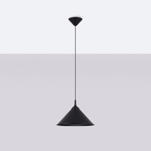 Sollux SL.1326 - Lampadario a sospensione con filo ZUMA 1xE27/15W/230V diametro 30 cm nero