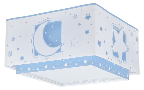 Dalber 63236T - Plafoniera per bambini MOONLIGHT 2xE27/60W/230V blu