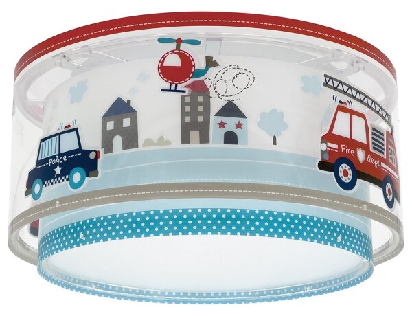 Dalber 60616 - Plafoniera per bambini POLICE 2xE27/60W/230V