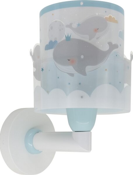 Dalber 61179T - Applique per bambini WHALE DREAMS 1xE27/15W/230V blu