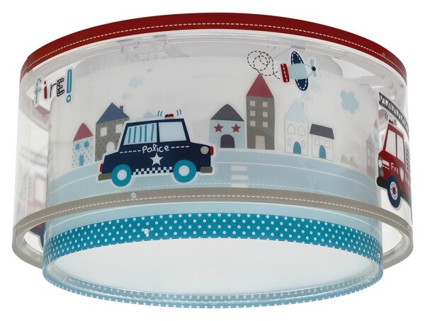 Dalber 60616 - Plafoniera per bambini POLICE 2xE27/60W/230V