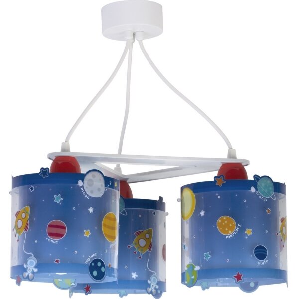 Dalber D-41344 - Lampadario per bambini PLANETS 3xE27/60W/230V