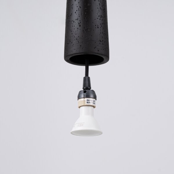 Sollux SL.1355 - Lampadario a sospensione con filo ELECTRA 1xGU10/10W/230V calcestruzzo/nero