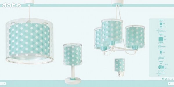 Dalber 41007H - Lampadario per bambini DOTS 3xE27/60W/230V