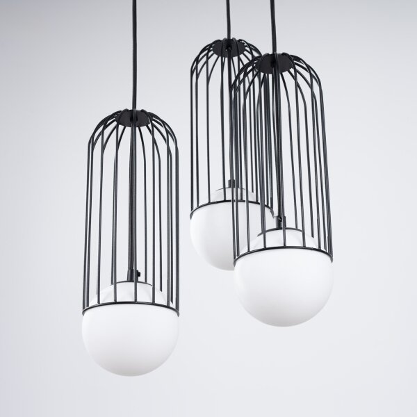 Sollux SL.1336 - Lampadario a sospensione con filo BRINA 3xG9/8W/230V nero