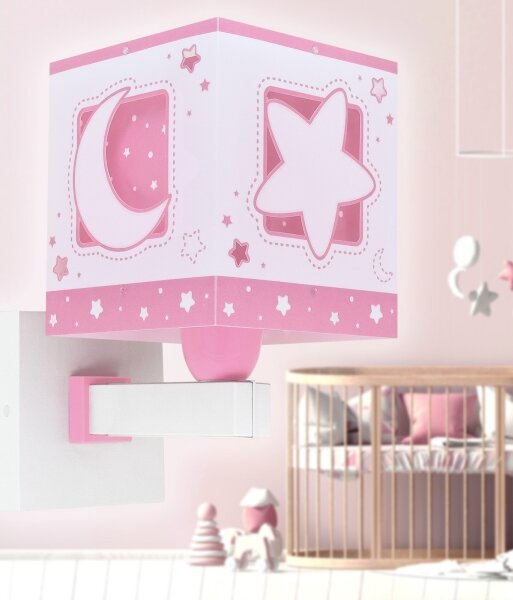 Dalber 63239S - Applique per bambini MOONLIGHT 1xE27/15W/230V rosa