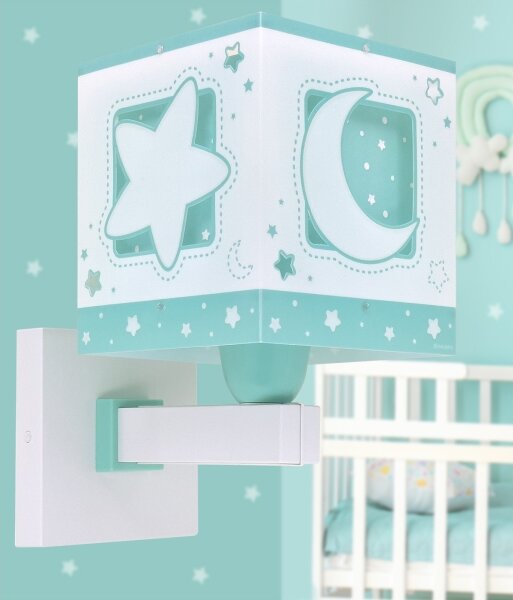 Dalber 63239H - Applique per bambini MOONLIGHT 1xE27/15W/230V verde