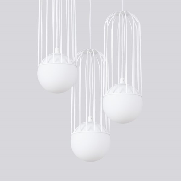 Sollux SL.1335 - Lampadario a sospensione con filo BRINA 3xG9/8W/230V bianco